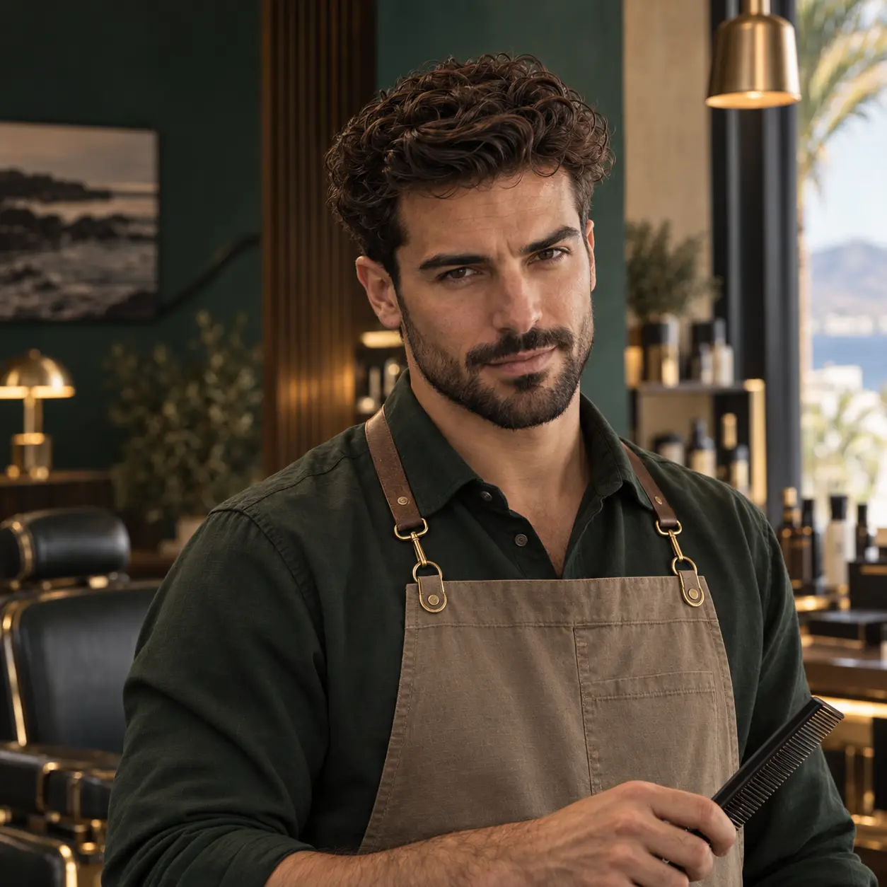 Retrato de Diego Martín, barbero principal de MAREA Barber Club