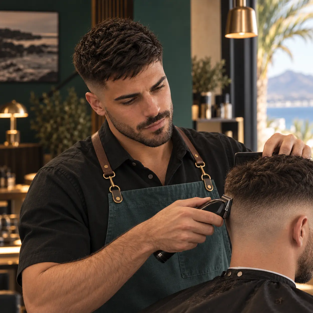 Resultado de un degradado con acabado en MAREA Barber Club