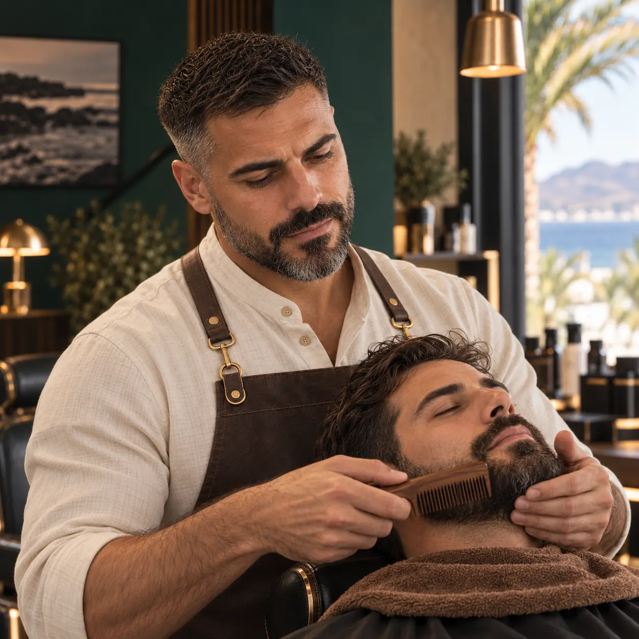 Resultado de un servicio premium de barba en MAREA Barber Club